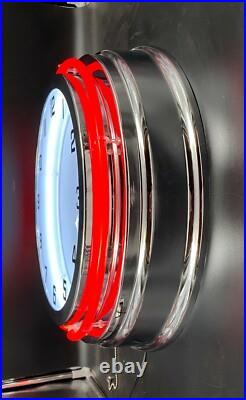 15 International Harvester IH Sign Double Red Neon Clock Man Cave Tractor