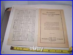 1909 INTERNATIONAL HARVESTER Farmer's ALMANAC IHC Famous Hit Miss Engine Tractor 1909 INTERNATIONAL HARVESTER Farmer's ALMANAC IHC Famous Hit Miss Engine Tractor