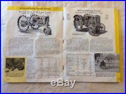 1930's McCormick Deering Catalog Vintage Tractor Catalog Good Condition Broch