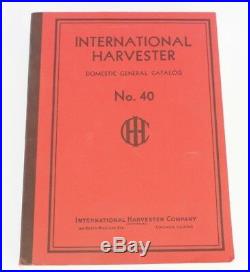 1940 International Harvester McCormick Farmall IHC Dealer General Sales Catalog