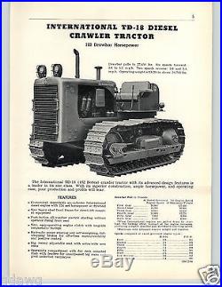 1956 PAPER AD 6 PG International Harvester Diesel Crawler Tractor Bulldozer IH