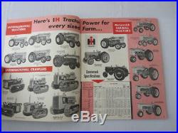1960 International Harvester Farmer's Catalog Sales Brochure Tractor Plow Pickup