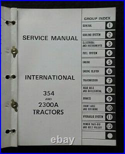 1971-75 International Harvester 354 2300a Tractor Chassis Service Repair Manual