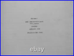 1973-1978 INTERNATIONAL HARVESTER 2400 2500 A & B Wheel Tractor Service Manual