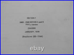 1973-1978 INTERNATIONAL HARVESTER 2400 2500 A & B Wheel Tractor Service Manual