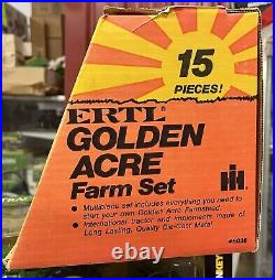 1983 ERTL Golden Acre Farm Set 15pc Tractor, Plow, Disc 1/32