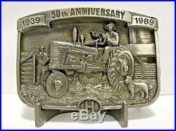 1989 IH International Harvester Farmall H Tractor Belt Buckle 50th Anniv Ltd Ed