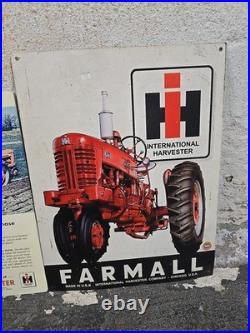 1999 Vintage FARMALL Tractor SIGN FARM International Harvester Tin Metal Lot M6