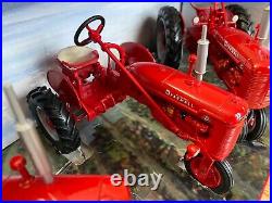 1/16 Ertl International Harvester Farmall A B C 3 Piece Tractor Set