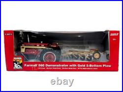 1/16 International Harvester Farmall 560 Demonstrator with Gold 5-Bottom Plow