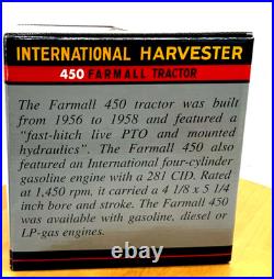 2003 ERTL Pa. Farm Show International Harvester 450 Farmall Tractor 1/16 Scale 2003 ERTL Pa. Farm Show International Harvester 450 Farmall Tractor 1/16 Scale