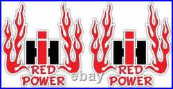 2x Ih International Harvester Red Power Fire 3m Sticker Truck Car Tractor Decal