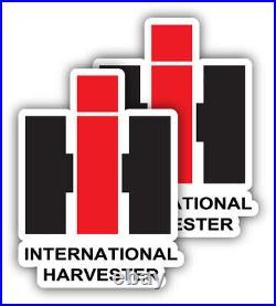 2x Ih International Harvester Words Sticker 3m Us Truck Window Car Tractor Decal