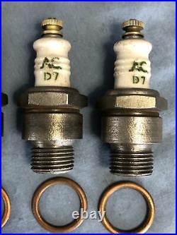 4 AC IHC Truck Tractor D7 Vintage Antique Spark Plugs 18mm Threads 1920 1950s