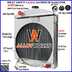 4 Row Aluminum Radiator For Case IH Models B275 B414 276 434 3041405R91 Tractor