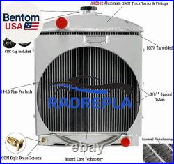 4 Row Aluminum Tractor Radiator Compatible with Case Case-Ih International Harve