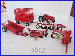 6 Vintage INTERNATIONAL FARM TRACTOR With IMPLEMENTS