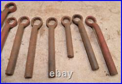 9 vintage IH International Harvester box end wrench collectible tractor tool lot 9 vintage IH International Harvester box end wrench collectible tractor tool lot