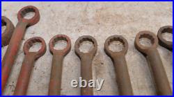 9 vintage IH International Harvester box end wrench collectible tractor tool lot 9 vintage IH International Harvester box end wrench collectible tractor tool lot