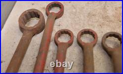 9 vintage IH International Harvester box end wrench collectible tractor tool lot 9 vintage IH International Harvester box end wrench collectible tractor tool lot