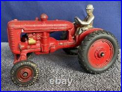 ARCADE Cast Iron FARMALL A Cultivision Orchard Toy Tractor Nice Condition