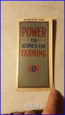 Antique 1930 McCormick-Deering Tractor International Harvester Advertising