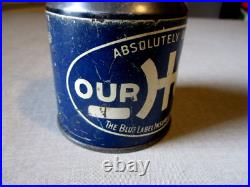 Antique Ihc International Harvester Oiler Can- Blue Label-farm Tractor- Rare