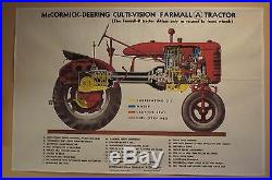 BIG 2'x3' International Harvester Promo Dealer Poster IH Farmall A B ca 1939 Ai