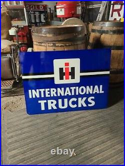 Big Double sided Internatonal Harvester Trucks IH Sign Gas Farm Tractor Dealer
