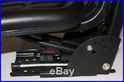 TRAC Universal Tractor Suspension Seat - Black Waffle Style With Tilt & Slide Adjustment