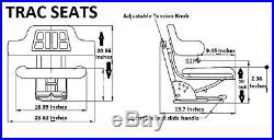 Black International Harvester 784 785 885 Triback Style Tractor Suspension Seat