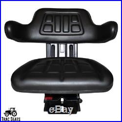 Black International Harvester 784 785 885 Waffle Style Tractor Suspension Seat