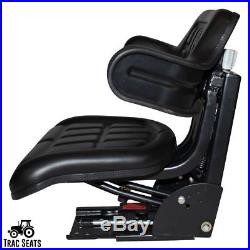 Black International Harvester 784 785 885 Waffle Style Tractor Suspension Seat