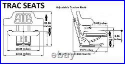 Black TracSeats Tractor Suspension Seat Fits International Harvester 454 464 574