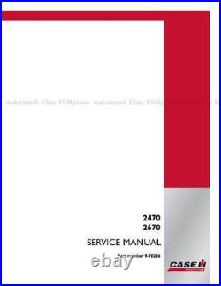 CASE IH 2470, 2670 Tractor Service Workshop Manual Free Priority Mail