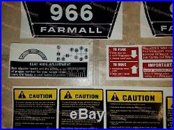 COMPLETE Decal Set for IH 966 Tractor International Farmall Hood Side Warning