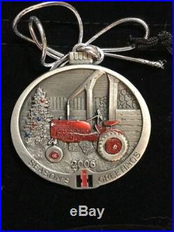 Case IH International Harvester Pewter Christmas FARMALL Ornament  All Years NEW 