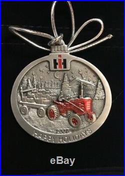 Case IH International Harvester Pewter Christmas FARMALL Ornament All Years NEW