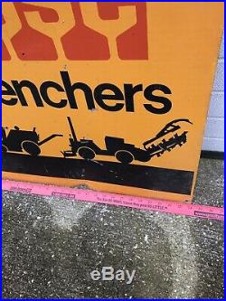 Case Trenchers Sign IH International Tractor Sign Rare Vintage Original Sign