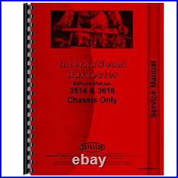 Chassis Only Service Manual Fits International Harvester 3616 Tractor