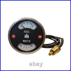 Cluster Gauge Assembly Fuel & Temp Fits International 544 806 Tractors 376854R93