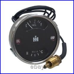 Cluster Gauge Fuel & Temp Fits International 706 806 1206 Tractors 382732R91