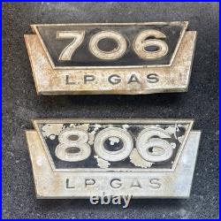 Collectible Farmall 706/806 LP Gas Chrome Emblems International Harvester