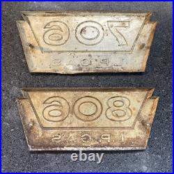 Collectible Farmall 706/806 LP Gas Chrome Emblems International Harvester