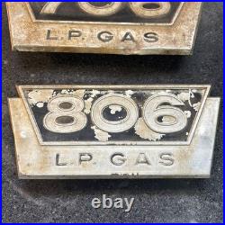Collectible Farmall 706/806 LP Gas Chrome Emblems International Harvester
