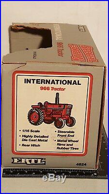 Ertl International 966 withblack stripe 1/16 diecast metal farm tractor replica