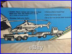 Ertl Toys 1987 Wolfpack Helicopter & Transport Truck withHelmet In Box