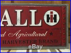 FARMALL International Harvester Embossed Metal Sign Agriculture Farming Tractor