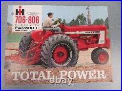 Farmall 706 & 806 Tractor 24 Page Sales Brochure Good Condition