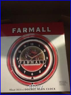 Farmall Clock Tractor Clocks Wall Double Neon International Harvester McCormick